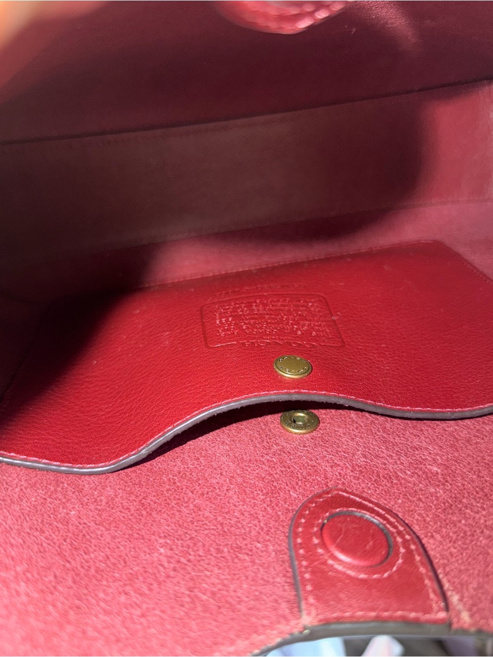 Coach Brooklyn 28 Shoulder Bag Like New Dark Ruby Brass Leather - Picture 4 of 10